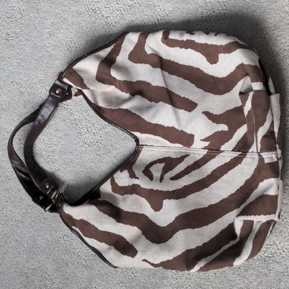 Jessica Simpson Brown and Cream Shoulder Bag